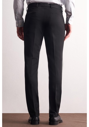 Siyah Yan Cep Açık Paça Esnek Slim Fit Classic Casual Pantolon 1003255153 Siyah