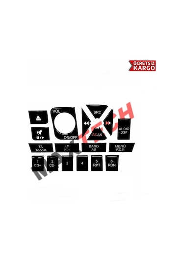 Fiat Albea Teyp Tuş Takımı Pianoblack Albea Tuş Takı.