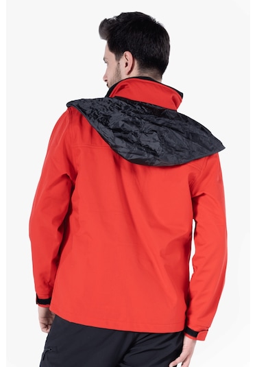 Gizli Kapüşonlu Softshell Mont Kırmızı