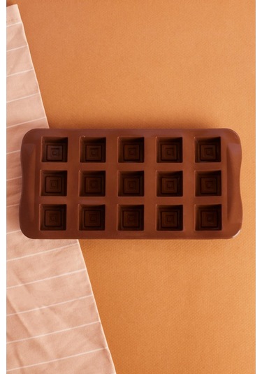 Silikon Çikolata Kalıbı Buzluk Kare Buz Kalıbı Pratik 21x10 Cm