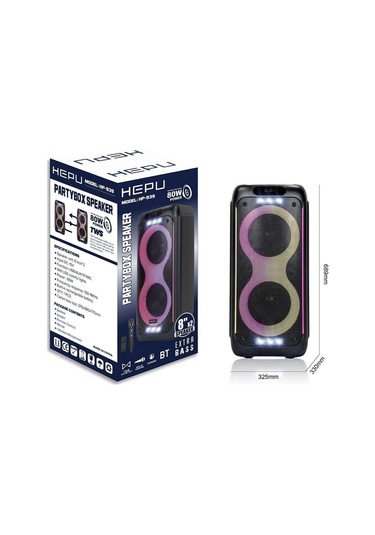 Hp 939 Taşınabilir Şarjlı Bluetooth Hoparlör 80 W Rms 2 8 İnc Woofer Ultra Bass-133768
