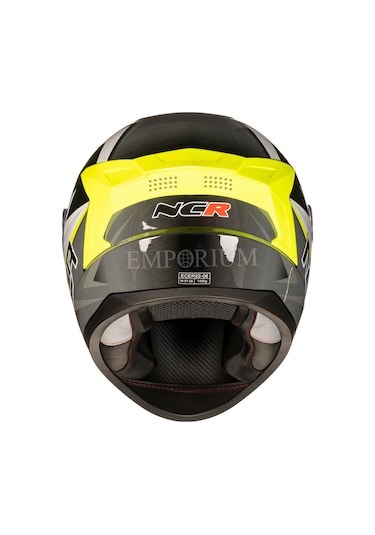 Ncr Rapid Siyah Vizörlü Ece Belgeli Kapalı Motosiklet Kaskı Sarı