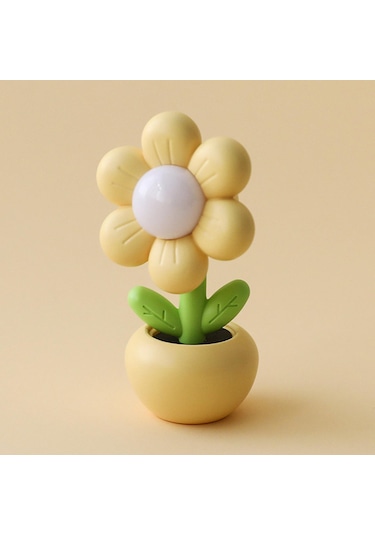 Suntek Saksı Bitki Küçük Masa Lambası Yatak Odası Ortam Sari Çok Renkli