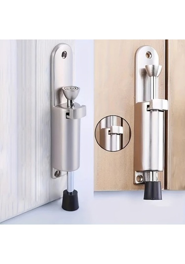 Xuweiwei 2 Adet Gümüş Görünmez Kapı Stoperi, Ayarlanabilir, Yapışkanlı Ve Vidalı