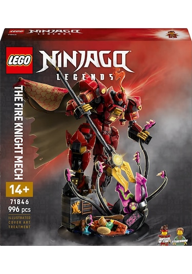 LEGO® NINJAGO® Ateş Şövalyesi Robotu 71846 - 14 Yaş ve Üzeri Çocuklar için Kai ve Balıkçı Minifigürleri İçeren Oyuncak Yapım Seti (996P)