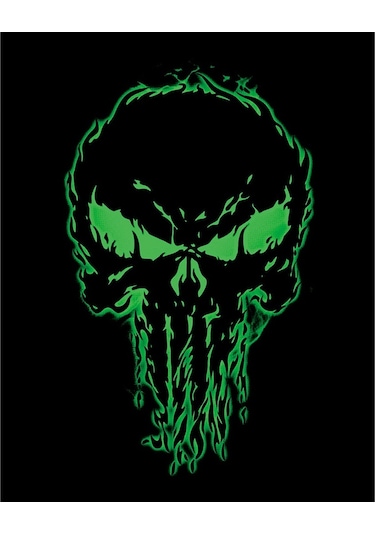 Punisher Green Büyük Sırt Patch Yama