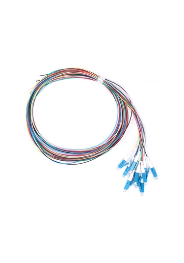 Jeemson 12 Kablolu Tek Modlu Fiber Optik Pigtail, Lc Bağlantı, Seramik Ferrule, Düşük Kayıp, 1.5m Uzunluk, Optik İletişim Sistemleri İçin