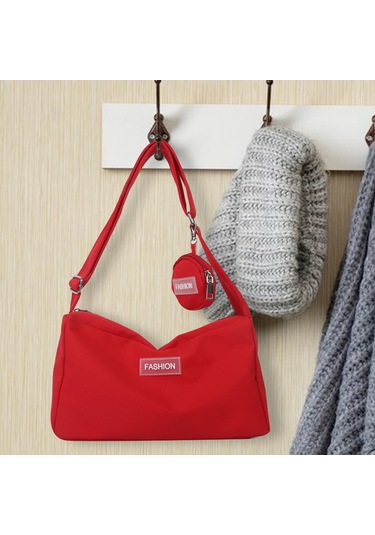 Suntek Kadın Omuzdan Askili Çanta Crossbody Çanta Kırmızı