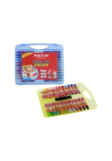 Fatih Pastel Boya 24 Renk King Size Çantalı Çok Renkli