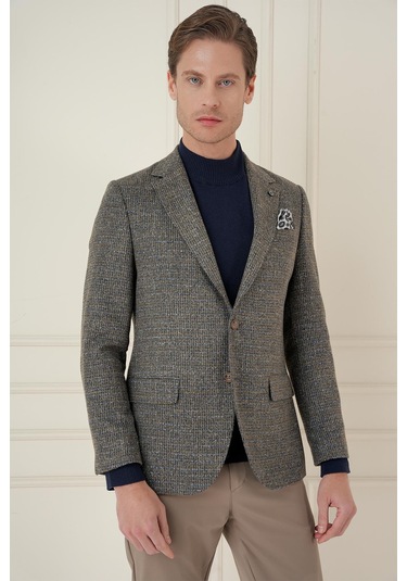 C 693 Slim Fit Bej Spor Ceket Bej