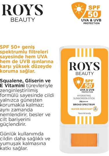 Roys Beauty Güneş Stick 50 Spf 20 Gr