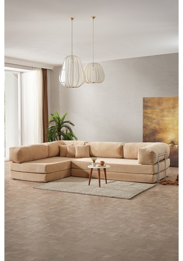 Legom Petek Aktivite Koltuğu Yatak Olabilen Çok Amaçlı Kanepe L Koltuk Bej Bej