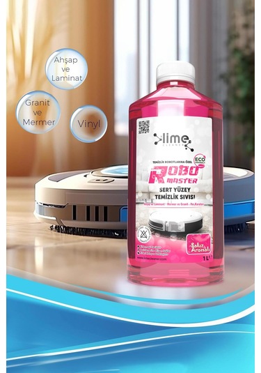 Lime Cleaner Robo Master Akıllı Robot Süpürge Yüzey Temizleyici Robot Deterjanı Sakız Aromalı 1 L