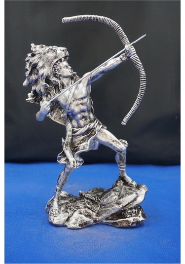 Herkül Antik Yunan Kahramanı Heykeli- 27 Cm Herakles Biblo Ev Ofis Hediyelik Gümüş