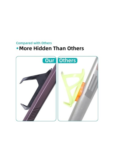 Pazly Airtag Bisiklet Gizli Tutucu, Su Şişesi Kafesi Montajı, Çok Renkli Bisiklet Braketi Çok Renkli