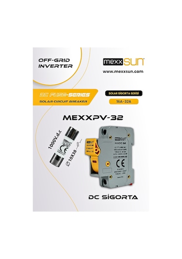 Mexxsun 16 Ah 1000 V Dc Sigorta + Sigorta Yuvası
