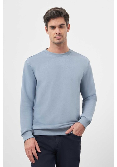 Morven Erkek Mavi Basic Bisiklet Yaka Sweat-shirt 25ks063005300 Mavi Mavi