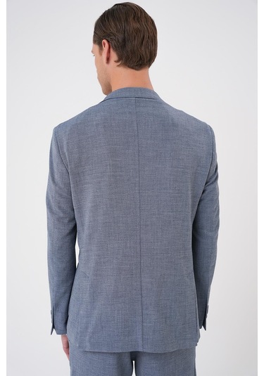 Comfort Fit Torba Cep Gofre Kumaş Casual Koyu Gri Ceket C 679 Gri