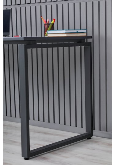 Arpelia Çalışma Masası 140x70x73 Cm Dikdörtgen Ayaklı Antrasit