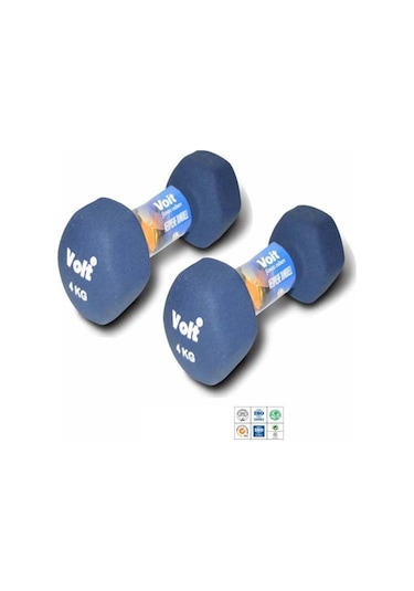Voit 4 KG x 2 Adet Altıgen Neopren Dambıl