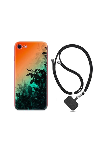 iPhone Uyumlu Se 2020 Se 2020 Kılıf Boyun Askılı Güzel Çiçekler 1712