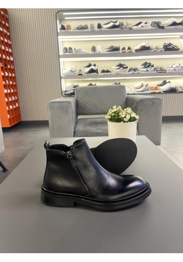 Lfr-f094 Derı Merdane Bot Siyah Siyah