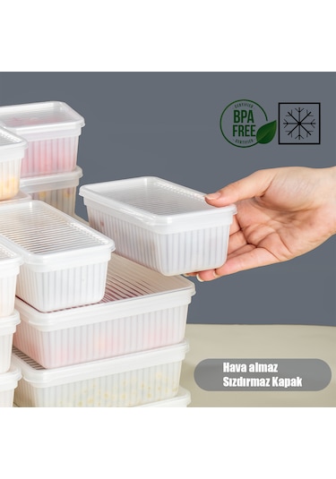 Porsima 2011 8'li Buzluk Buzdolabı Düzenleyici Saklama Kabı Beyaz