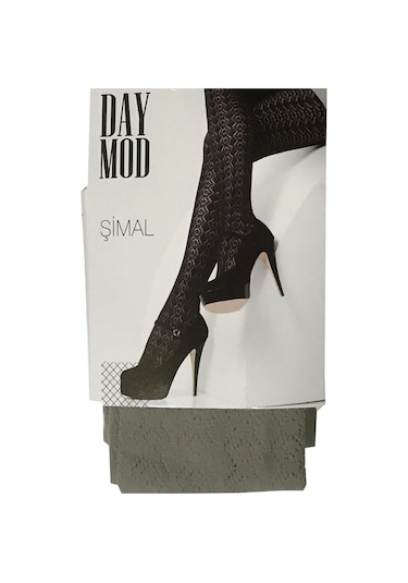 Moon Wear Daymod Kadın Şimal Micro File Desenli Külotlu Çorap Taş