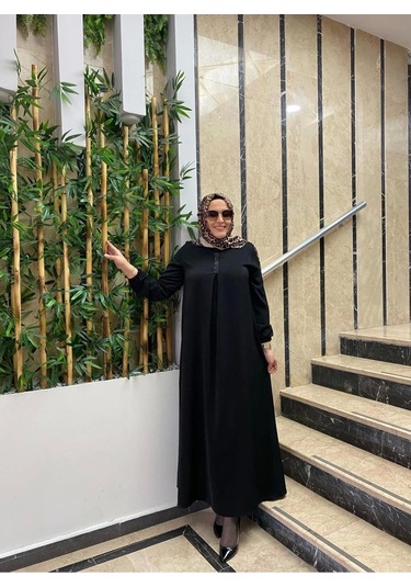 Taşlı Elbise Siyah