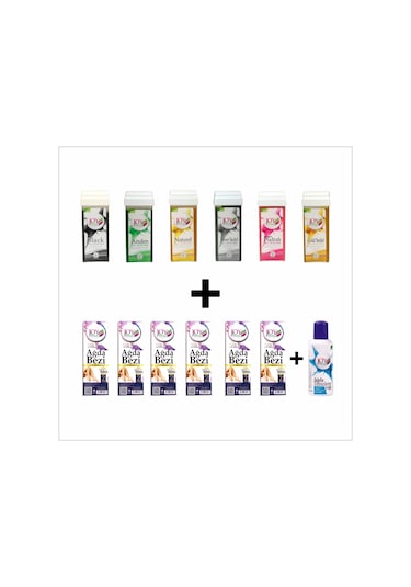 Joy Wax 6'lı Kartuş Ağda , 6'lı 2 M Bez, 125 ML Yağ