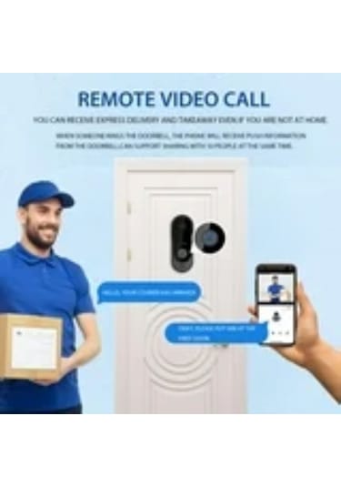 Samdoo Ev Güvenliği İçin Akıllı Kamera Zili - Wi-fi İle Uzak İzleme, İki Yönlü Ses Ve Video Konuşma, 1080p Hd Gece Görüşü, Ip65 Su Geçirmez M9