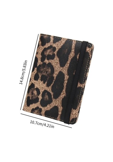 Padalink Polyuretan Rfıd Koruma Leopar Desenli Pasaport Çantası - Gezginler İçin Sağlıklı Ve Stili