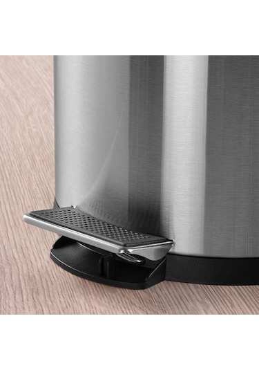 Pedallı Çöp Kutusu, Paslanmaz Çelik Metal Renk Meridyendukkan 5lt Metal