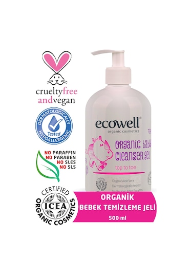 Ecowell Organik Bebek Temizleme Jeli 500 ML