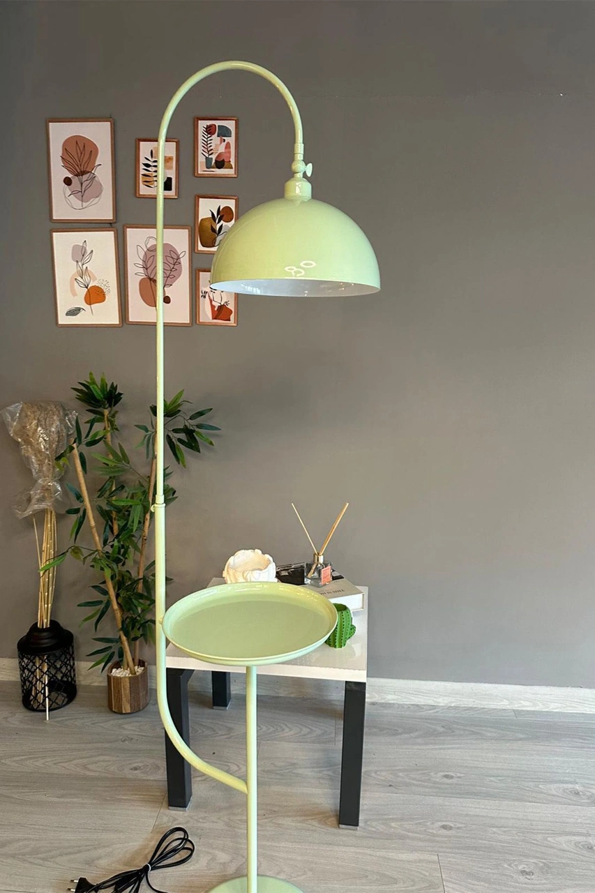 Mint Lambader Hareketli Başlık Sehpalı Modern Dekoratif Metal Oturma Odası Çalışma Odası Su Yeşili