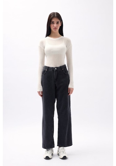 Fitilli Transparan Bluz Çok Renkli