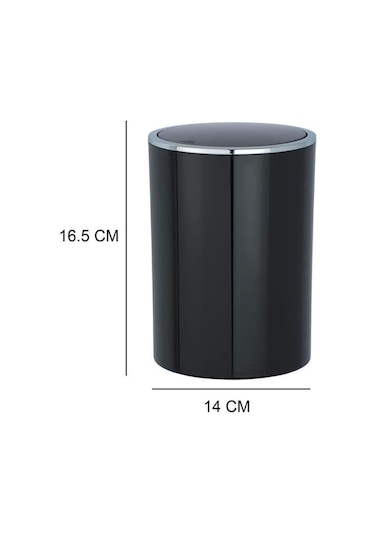 2 Li Çöp Kovası Siyah İnka Model 25,5 X 18,5 16,5 X 14 Çok Renkli