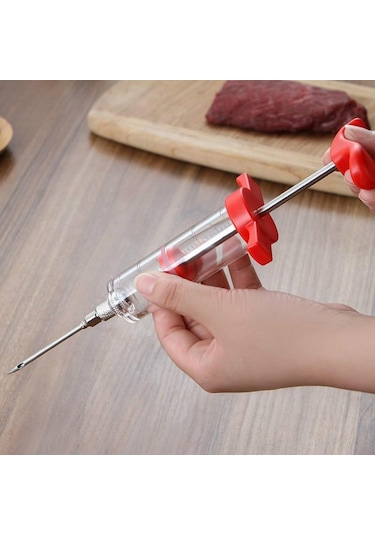 Et Marine Enjektör Set Paslanmaz  Çelik Iğne Baharat Sos Şırınga