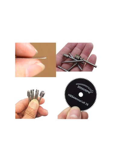 Kesme Diski Oyma Aşındırma Freze Set ve İnce Kesim Disk.