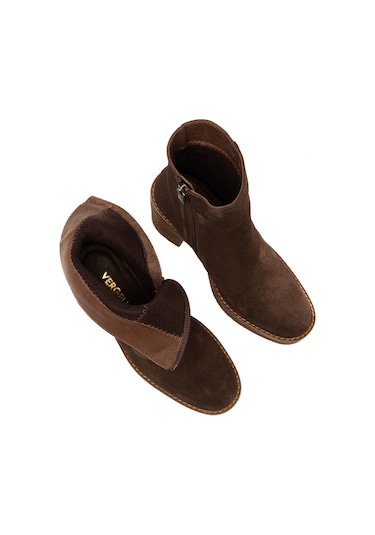 Marrone Bot Kadın 25k11533xs Vergelio Suede Marrone