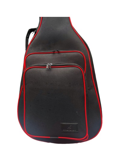 Klasik Gitar Çantası-kılıf-siyah-kırmızı Fitil-gtrsiyahred001