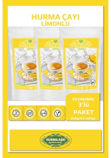 Hurma Aşkı Hurma Çayı Limonlu 3 x 200 G