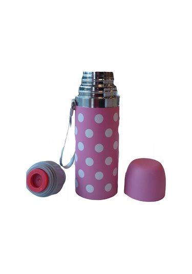 Sema Baby Puantiyeli Bebek Termosu 350  ML - Pembe