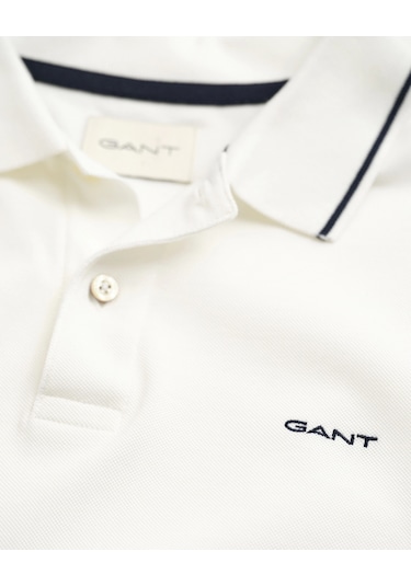 Gant Erkek Pike Polo T-shirt Regular Fit Beyaz