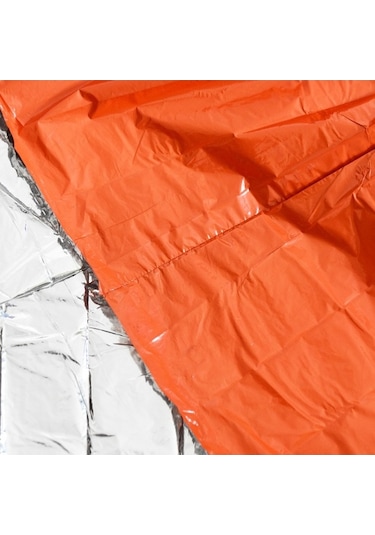 Tongxida Turuncu/kamufle Yeşil Seçenekli 100x130mm Acil Durum Yağmurluğu, Kamuflaj Çok Renkli