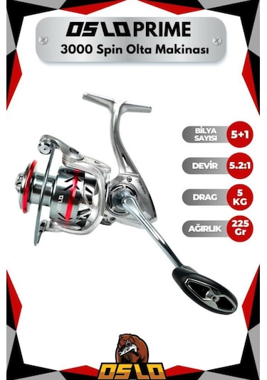 Oslo Prime 3000 Oslo Legend 240cm 7-40gr 8 Örgü Spin Olta Seti