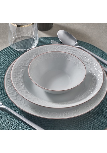 Güral Bahar Dalı 16 Parça 4 Kişilik Yemek Takımı - Copper Bakır