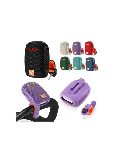 Novahub Bisiklet Kablosuz Stereo Hoparlör Taşınabilir Açık Boombox Tip-c Usb Şarj Red