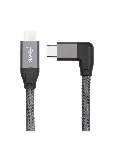 Ximistore9 Gri 0.5m Usb3.2 Type-c Erkek-erkek Döner Kablosu: Pd100w Hızlı Şarj, 4k Ses-video Ve 20gbps Aktarım, Thunderbolt3 Uyumlu