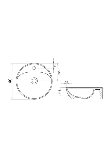 Turavit Tld0712 Toledomix Çanak Lavabo Batarya Delikli 40 CM